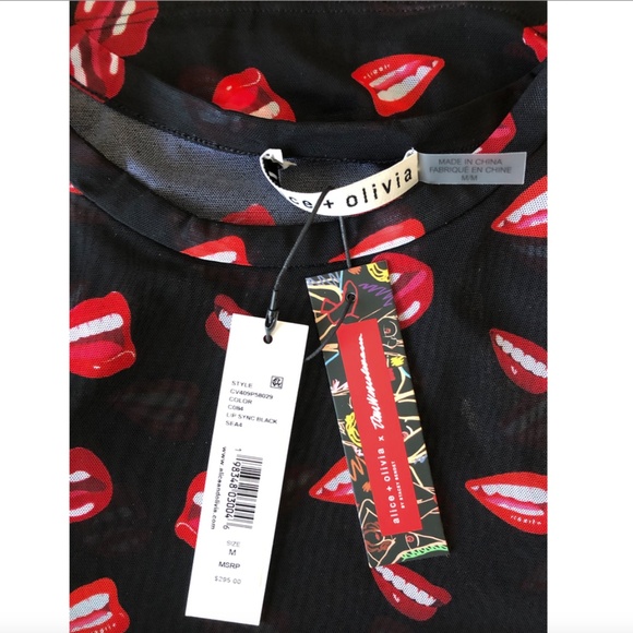 alice + olivia x Tom Wesselmann Delaina crop top - Picture 8 of 8